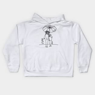 Walk on the beach Kids Hoodie